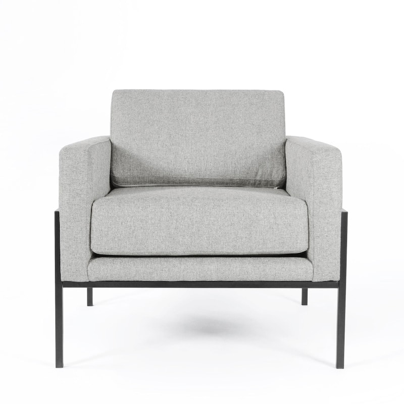 HomePop Modern Upholstered Club Chair w/Metal Frame