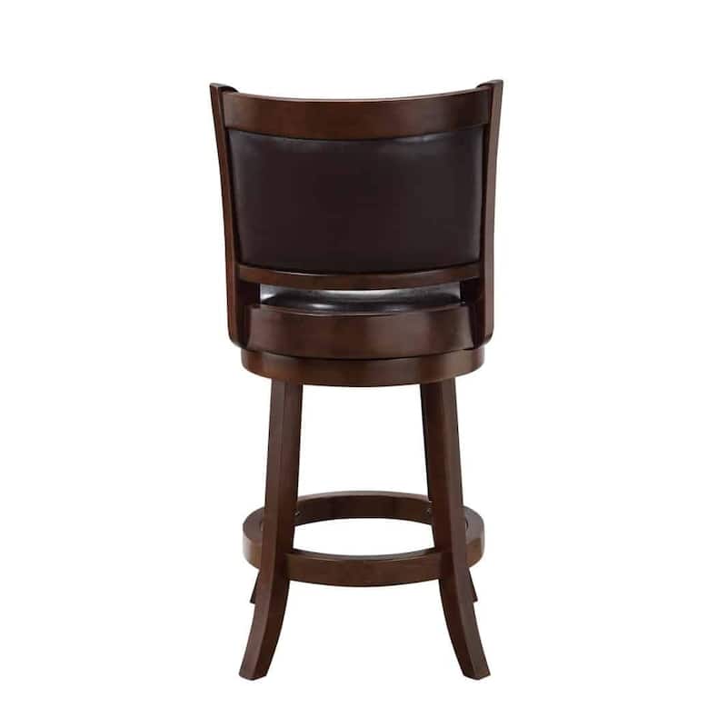 Augusta Wood Upholstered Swivel Counter Barstool