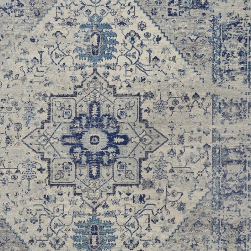 HomeRootsFloral Medallion Transitional Rectangle Area Rug - 142' X '106' X '0.5