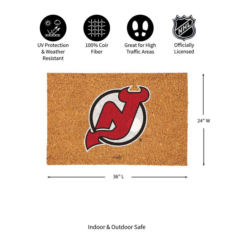 New Jersey Devils Full Color Indoor/Outdoor Coir Mat