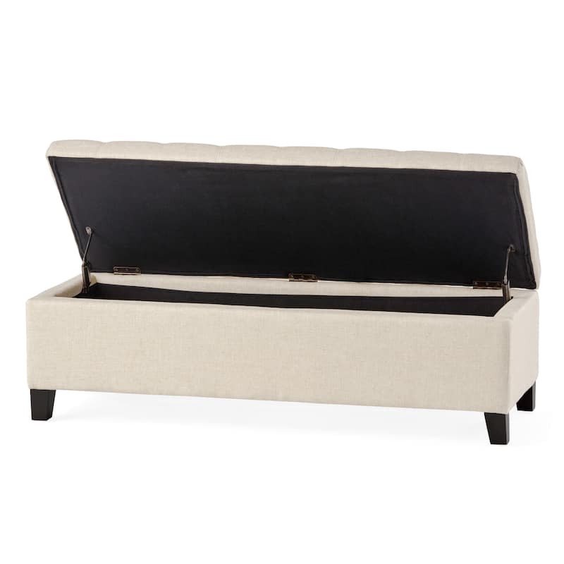 Mission Tufted Fabric Storage Ottoman Bench by Christopher Knight Home