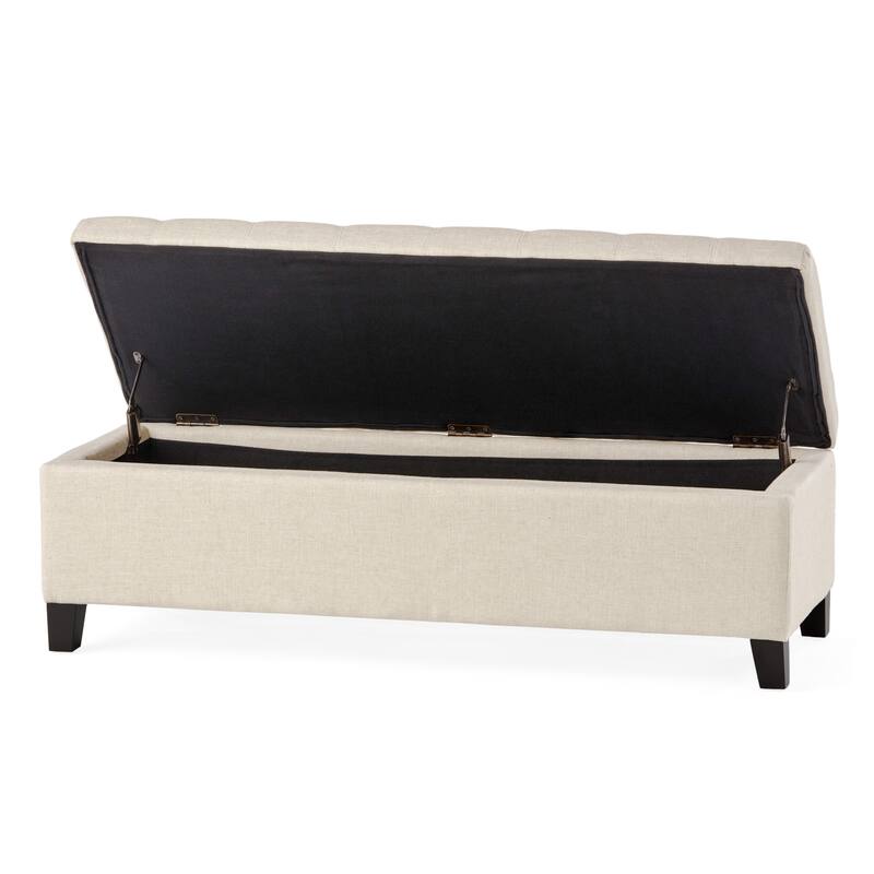 Mission Tufted Fabric Storage Ottoman Bench by Christopher Knight Home - 50.50"L x 18.75"W x 16.00"H