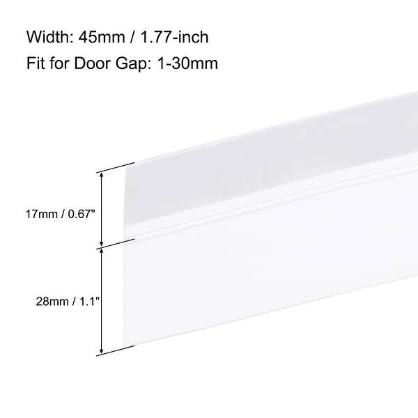 45mm Width 3 M Long Self Adhesive Weather Strip Frameless Door Seal