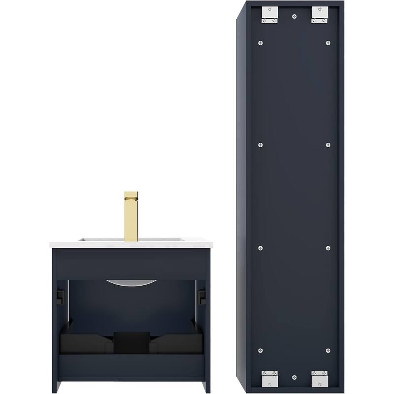 Blossom Positano 20" Floating Vanity with Sink & Side Cabinet