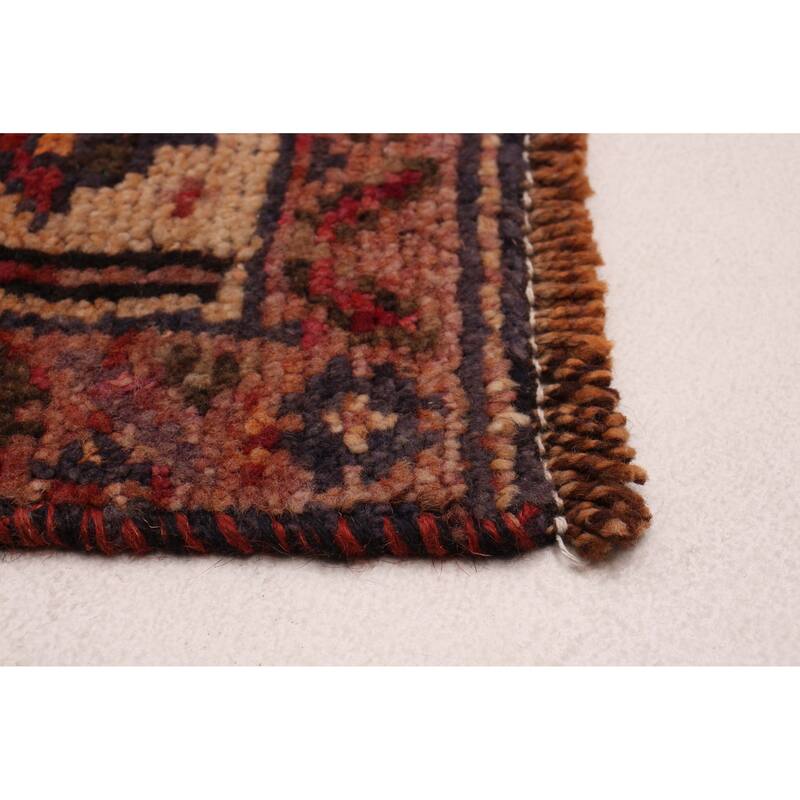ECARPETGALLERY Hand-knotted Melis Vintage Red Wool Rug - 3'11 x 14'1