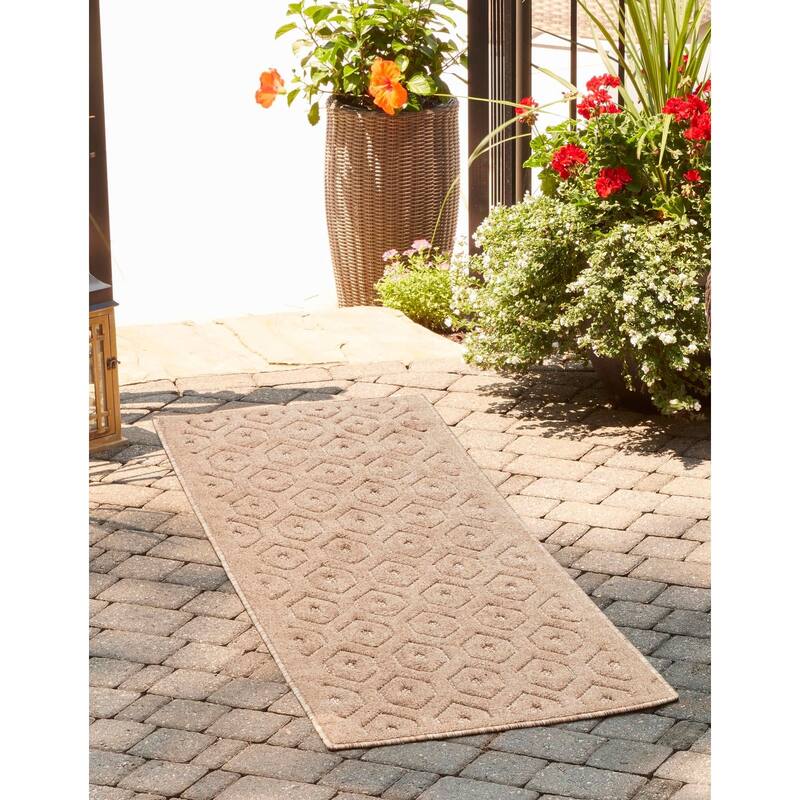 Outdoor Haversham Collection Area Rug - Beige - 2'x6'
