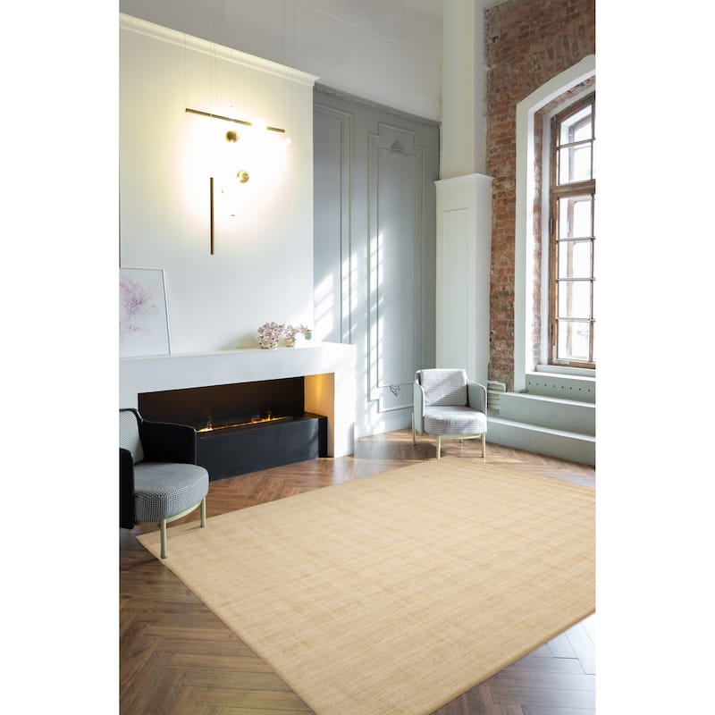ECARPETGALLERY Hand Loomed Kashkuli Gabbeh Ivory Wool Rug - 9'11 x 10'5
