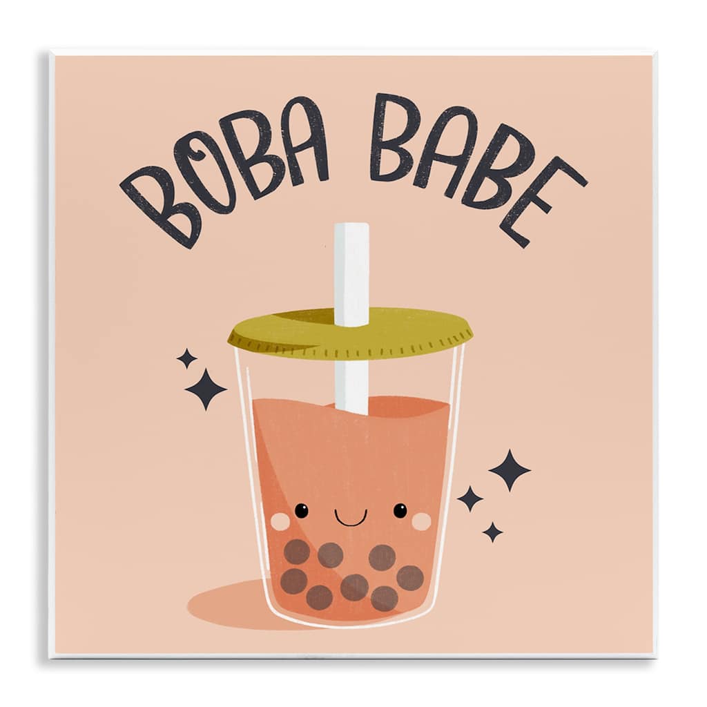 Stupell Boba Babe Bubble Tea Wall Plaque Art Design By Sarah Hickman
