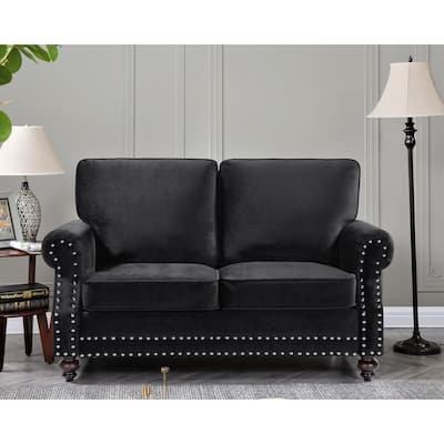 Ramos Nailhead Velvet Loveseat