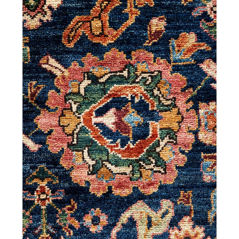 Serapi One-of-a-Kind Hand-Knotted Area Rug - Blue - 10' 0" x 13' 10"