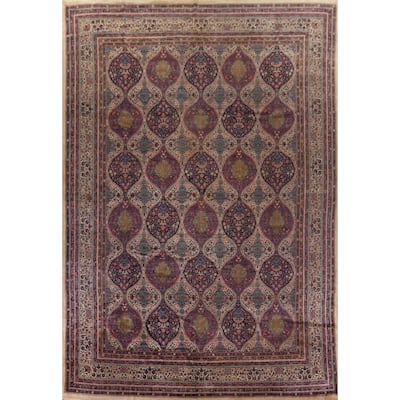 Vegetable Dye Kerman Persian Large Rug Handmade Wool Carpet - 13'3" x 17'3"