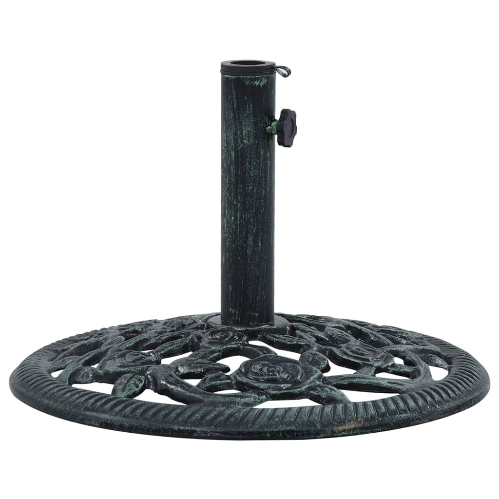 Shop Black Friday Deals On Vidaxl Umbrella Base Green 19 8 Lbs 15 7 Cast Iron Overstock 31100692