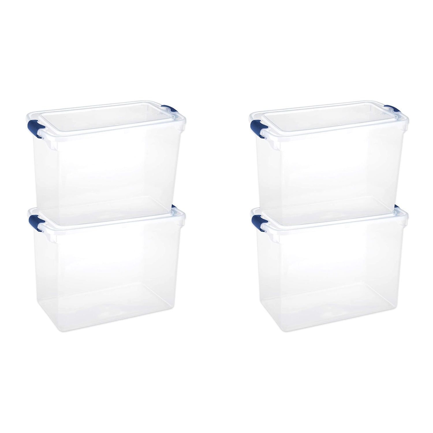  Homz 15-Quart Clear Plastic Stackable Storage