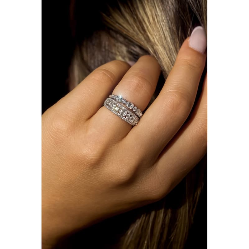 Kobelli 1 Carat Natural Diamond 10k Gold Mixy Triple Strand Symmetric Ring