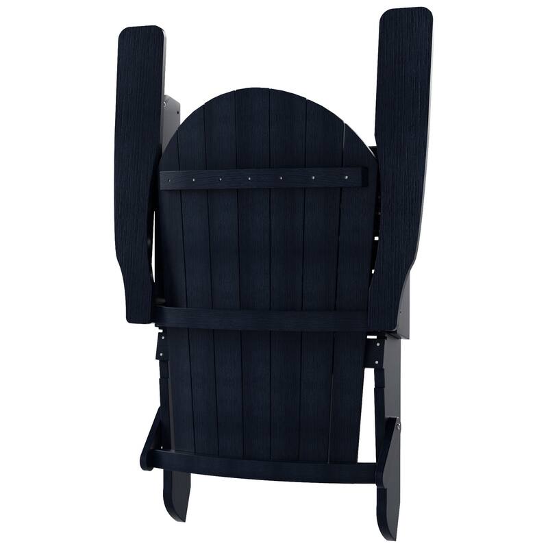 Vineyard HIPS Outdoor Folding Eco-Friendly All Weather Seashell Adirondack Chairs (12-Piece Conversation Set)