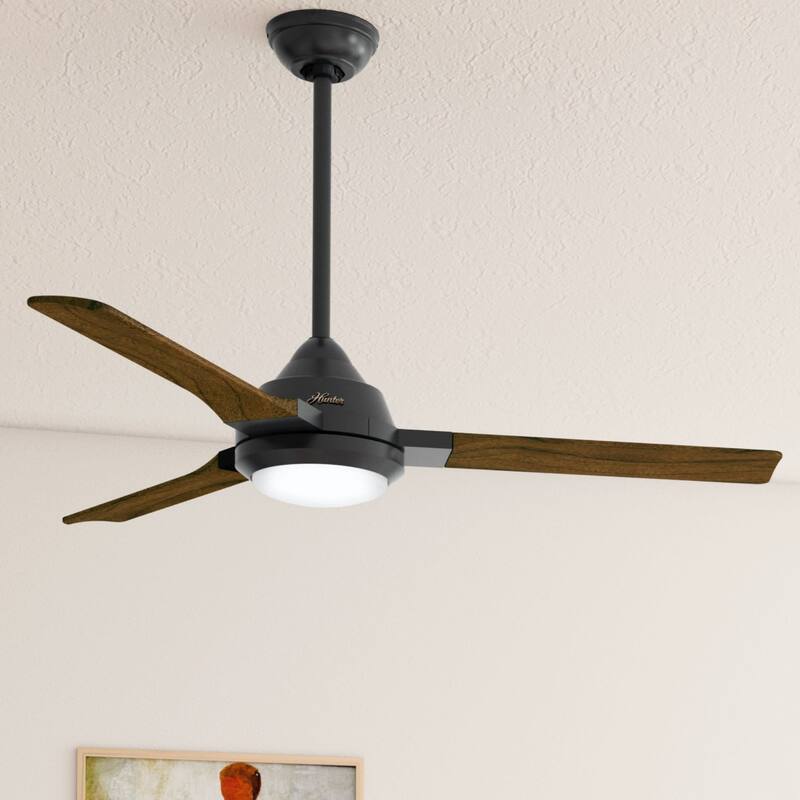 Hunter 54" Leti Ceiling Fan with LED Light and Wall Control - Noble Bronze