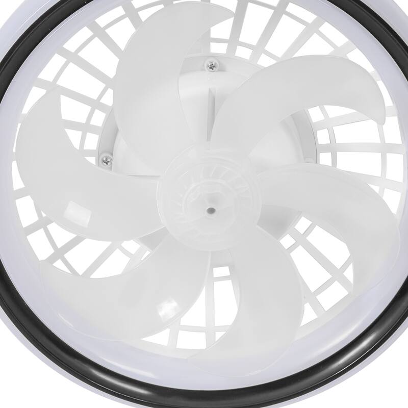 13-In Socket LED Ceiling Fans with Lights and Remote - White