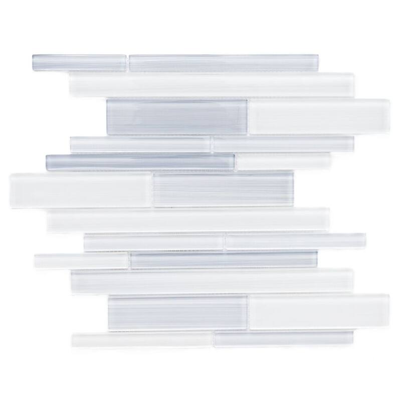 The Tile Life Rebel Brick 1x6 White Glass Backsplash Wall Tile