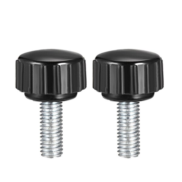M5x15mm Male Thread Knurled Clamping Knobs Grip Thumb Screw on Type 2Pcs