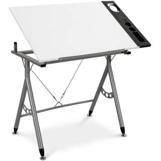 White Drafting Tables Online At Our Best Gymax Adjule Drafting Table Art Craft Station Drawing Desk Folding W Side Tray
