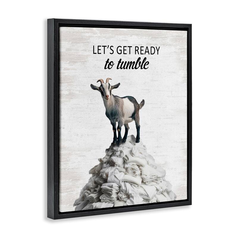 Stupell Ready To Tumble Laundry Framed Floater Canvas Wall Art Design By Lettered and Lined