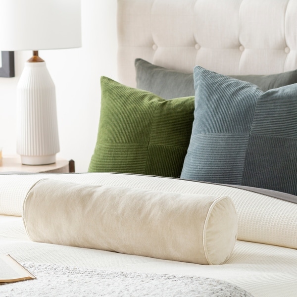 Annette Cotton Velvet Bolster Pillow On Sale Bed Bath Beyond