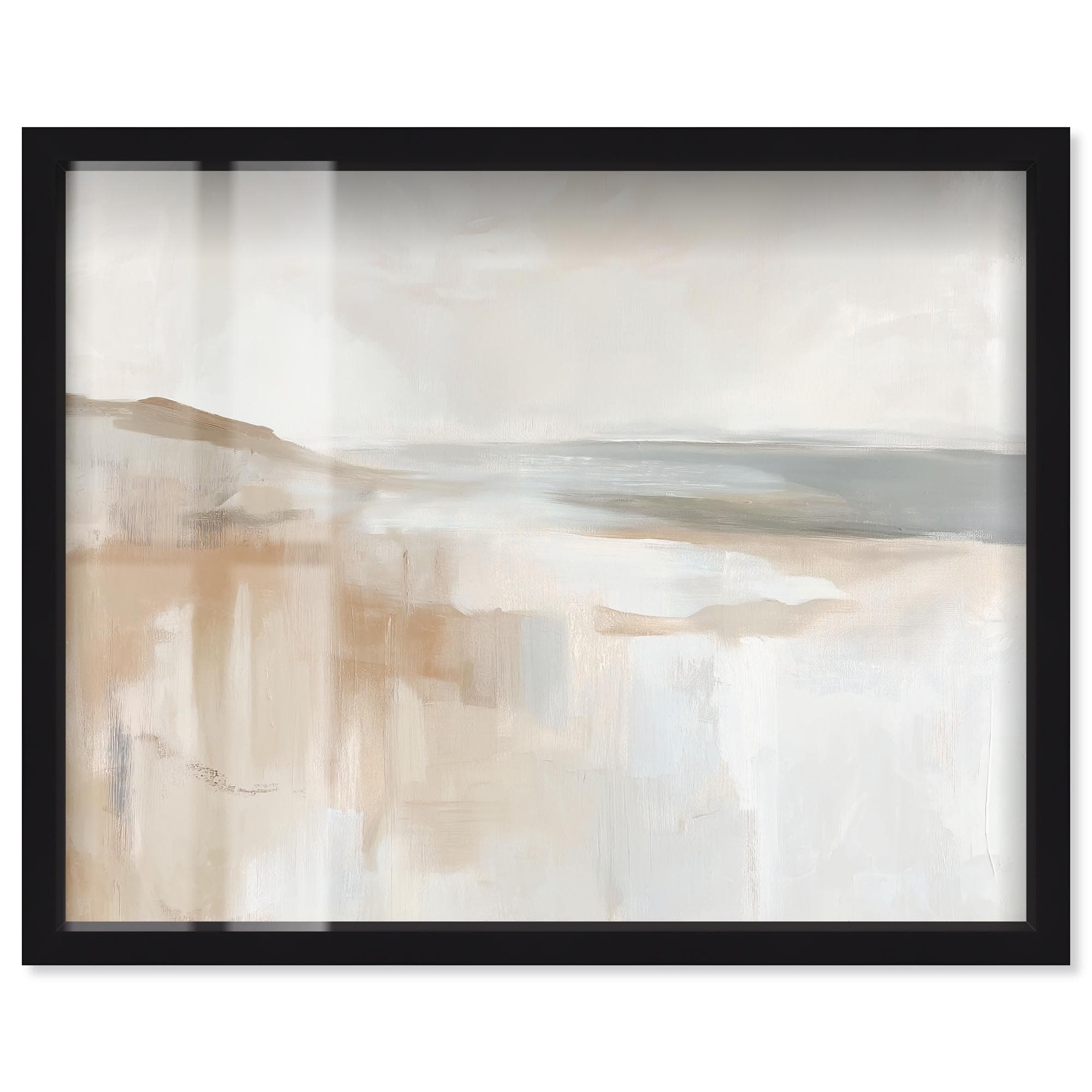 Winter Beach Abstract Art Shadowbox Print by Art Remedy