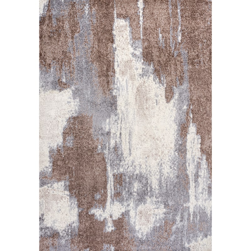 JONATHAN Y Sloane Contemporary Bohemian Abstract Marble Area Rug - 3 X 5 - Brown/Cream
