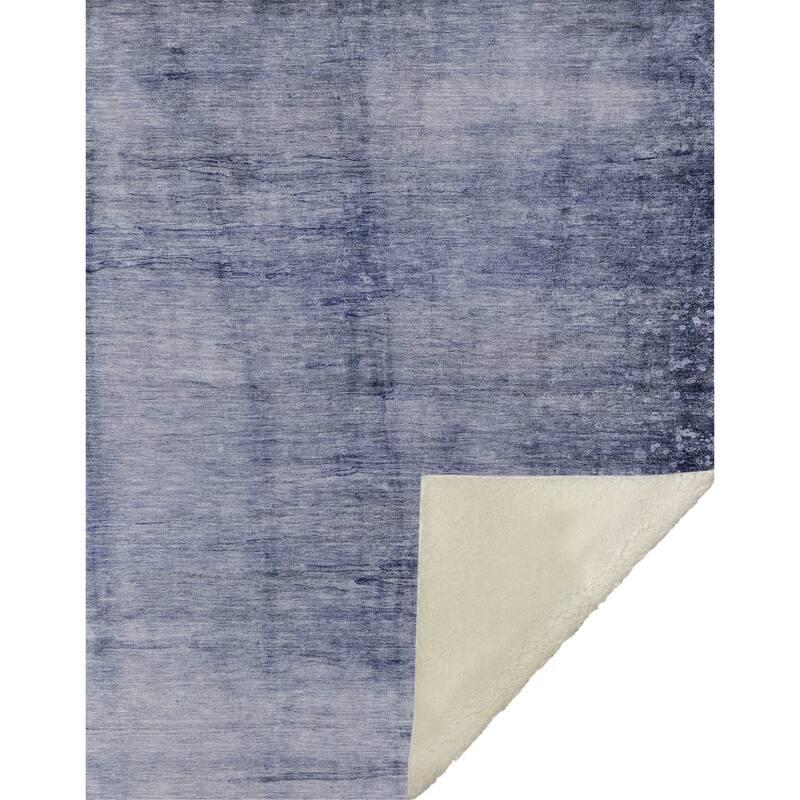 Premium Machine Washable Abstract Ombre Sherpa Throw Blanket