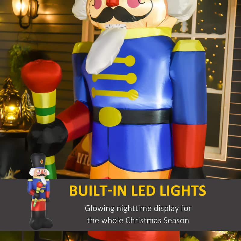 HOMCOM Giant Nutcracker Decoration, Christmas Nutcracker, Large Christmas Decoration