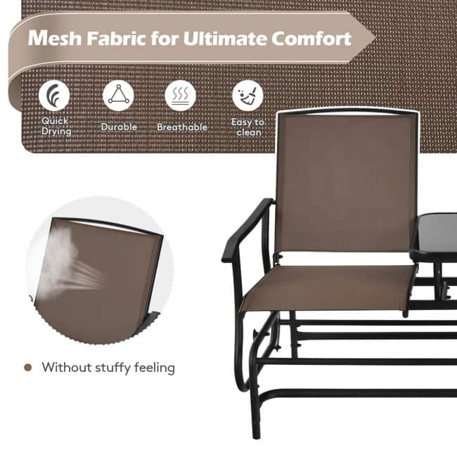 Comfortable 2-Person Loveseat for Patio and Garden - 57" x 28" x 38" (L x W x H)