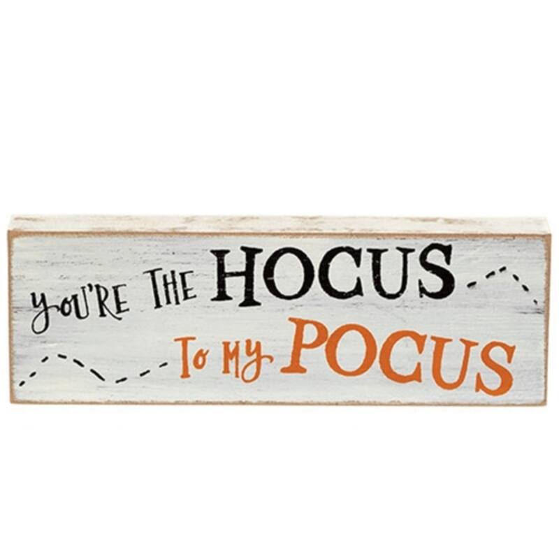 2/Set - Hocus Pocus Wooden Block & Witch Hat Sitters - Multi
