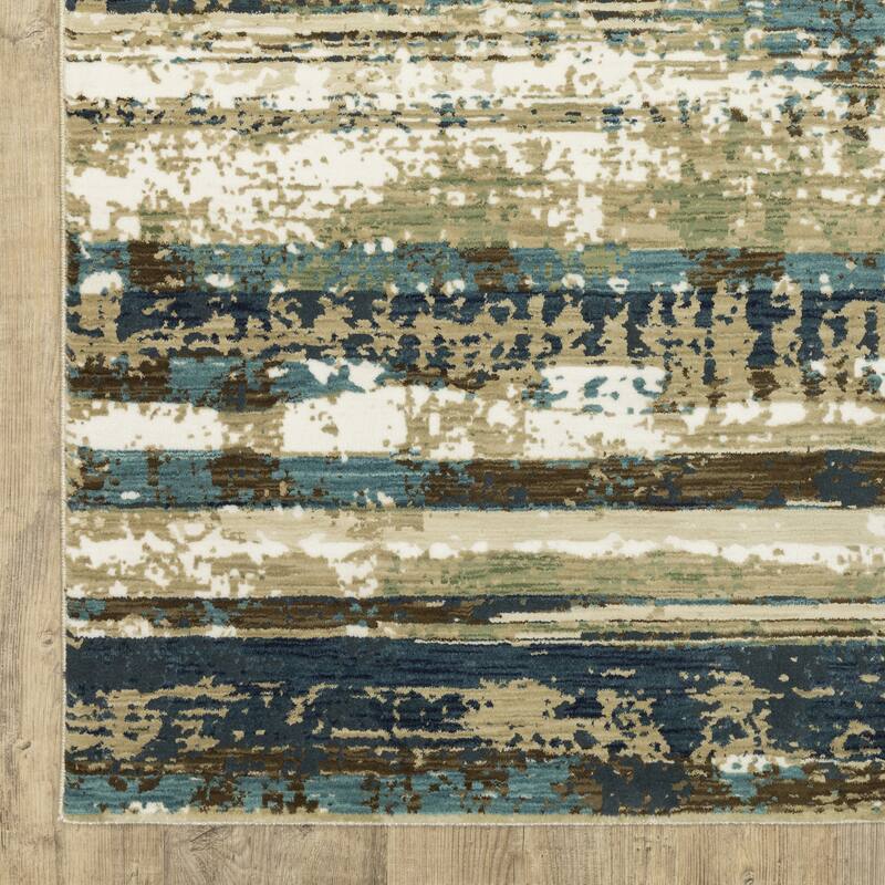 Style Haven Raphael Abstract Beige/ Blue Mixed Pile Area Rug