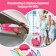 preview thumbnail 15 of 17, 16 Inch Kids Rolling Luggage with 2 Flashing Wheels and Telescoping Handle - 13" x 9" x 18" (L x W x H)