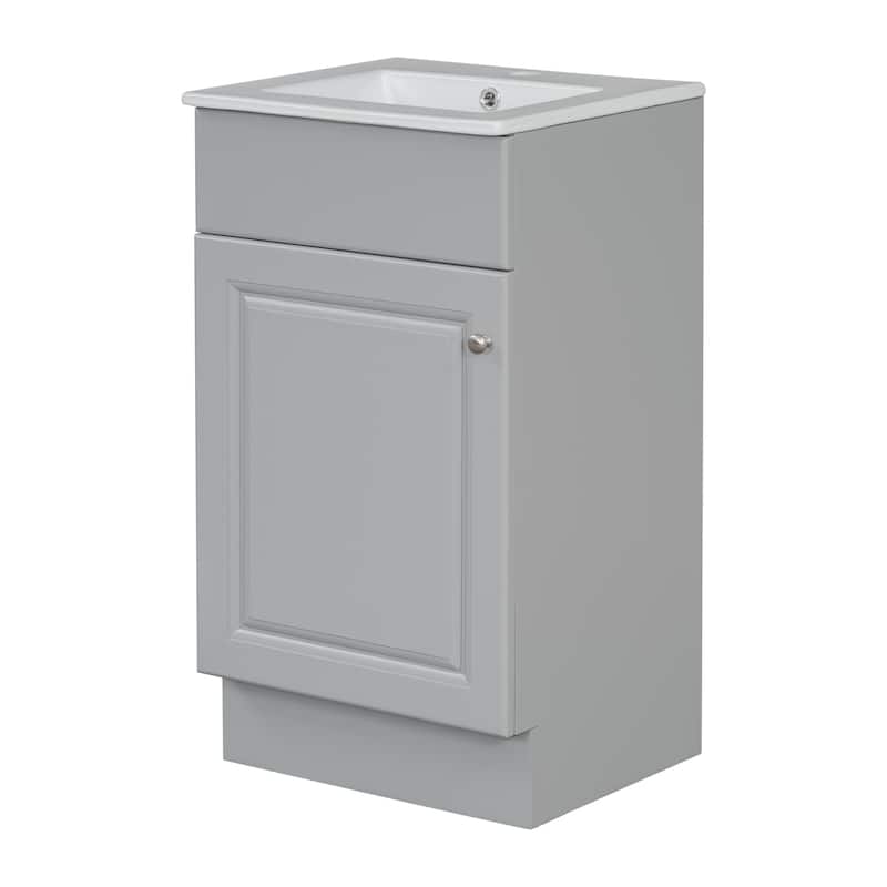 Christopher Knight Home - Ethan 18" Bathroom MDF Vanity with Sink and Storage Cabinet