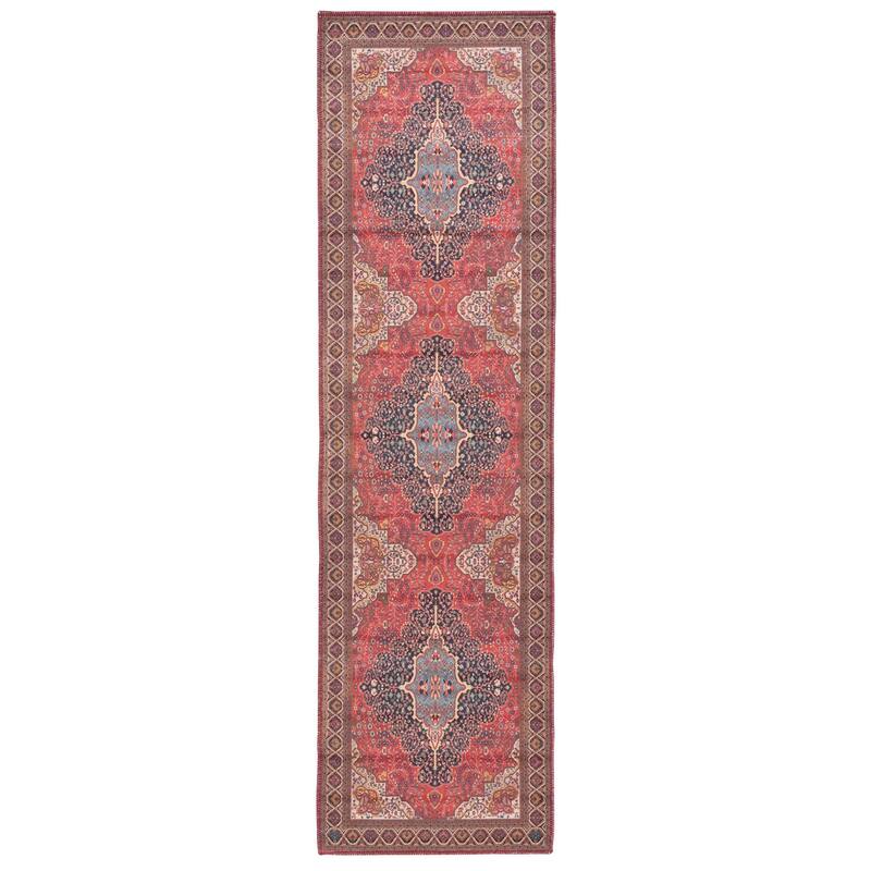 SAFAVIEH Serapi Leatha Traditional Machine Washable Cotton Rug