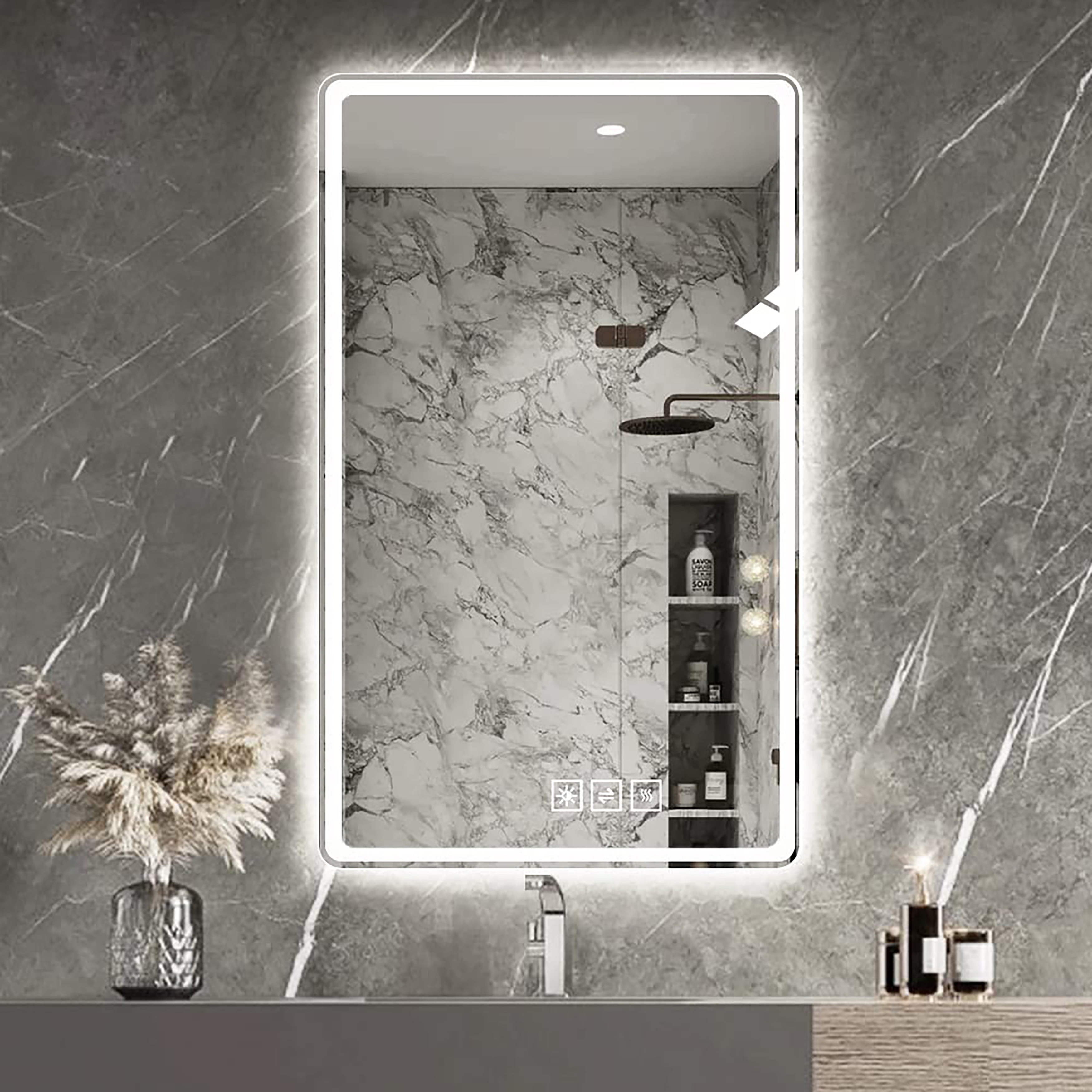 24X40 Inch LED Bathroom Mirror Vanity Mirrors - On Sale - Bed Bath & Beyond - 39461780