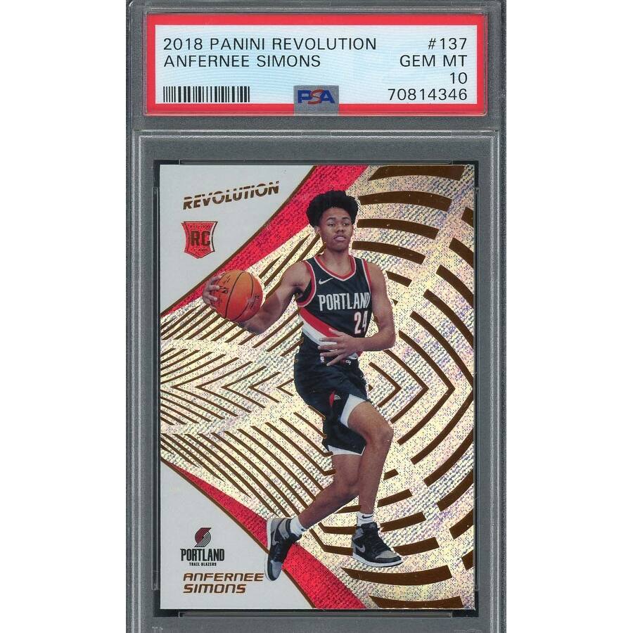Anfernee Simons 2018 Panini Revolution Rookie Card #137 Graded PSA 10 - 8'6" x 11'6"