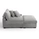 preview thumbnail 117 of 116, Modular Armchair and Ottoman Set with Adjustable Headrest, Flannel Upholstery