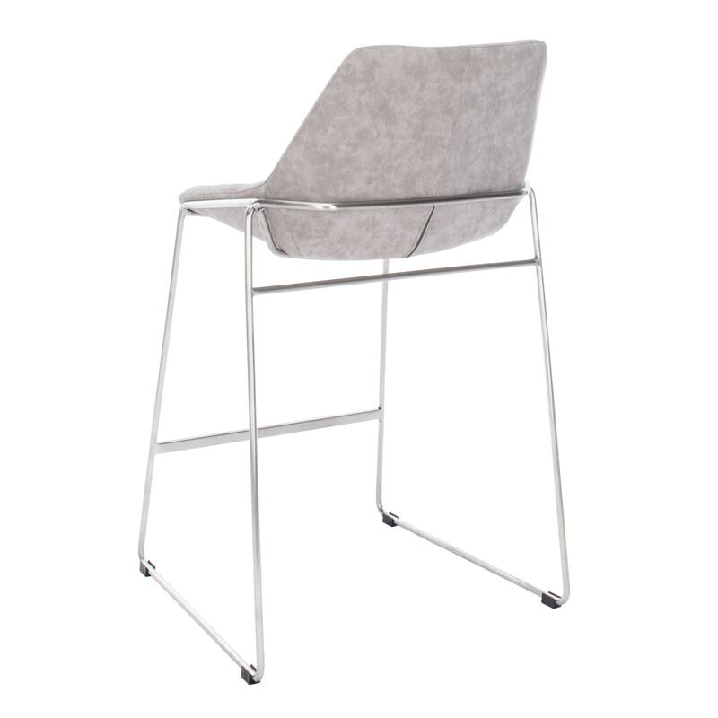 SAFAVIEH Essyllt Mid-Century Modern Counter Stool - 25" W x 22" D x 39" H - 25Wx22Dx39H