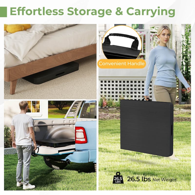 Costway 6' Folding Table Portable Plastic Indoor Outdoor Picnic Party