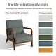 preview thumbnail 109 of 161, 25" W Mid Century Upholstered Wood Accent Chair with Pillow