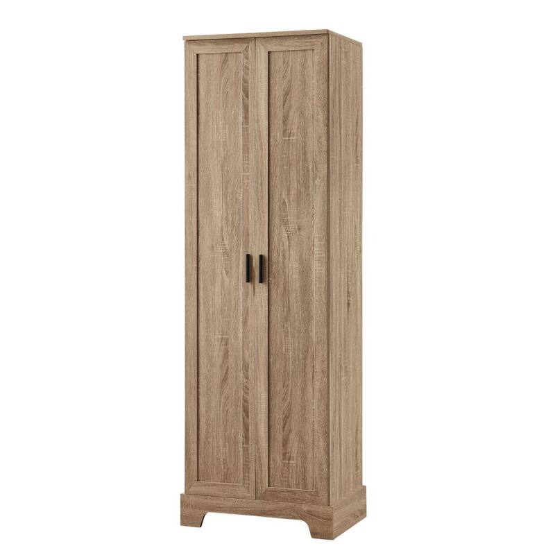 Storage Cabinet with Two Doors for Bathroom Office Adjustable Shelf MDF Board