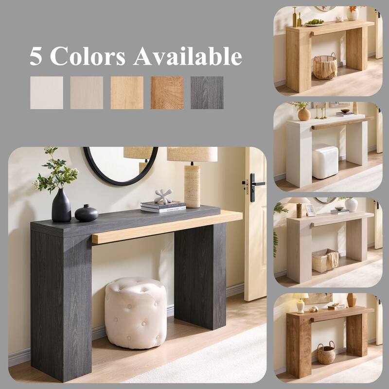 Modern Entryway Table, Wood Sofa Table Behind The Couch, Narrow Table