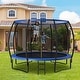 preview thumbnail 3 of 16, 12FT ASTM Approved Recreational Trampoline with Ladder-Black 12 ft x 12 ft x 9 ft (L x W x H)