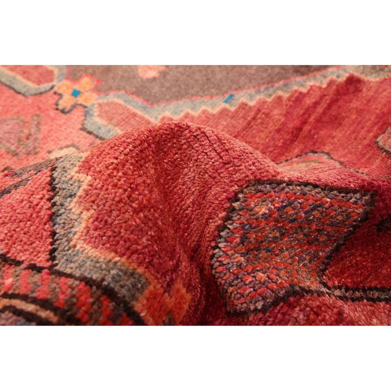 ECARPETGALLERY Hand-knotted Melis Vintage Red Wool Rug - 4'10 x 10'9