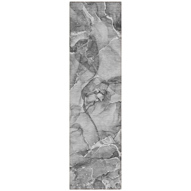 Lalu Artistic Abstract Weather Resistant Classic Meets Modern Outdoor Rug