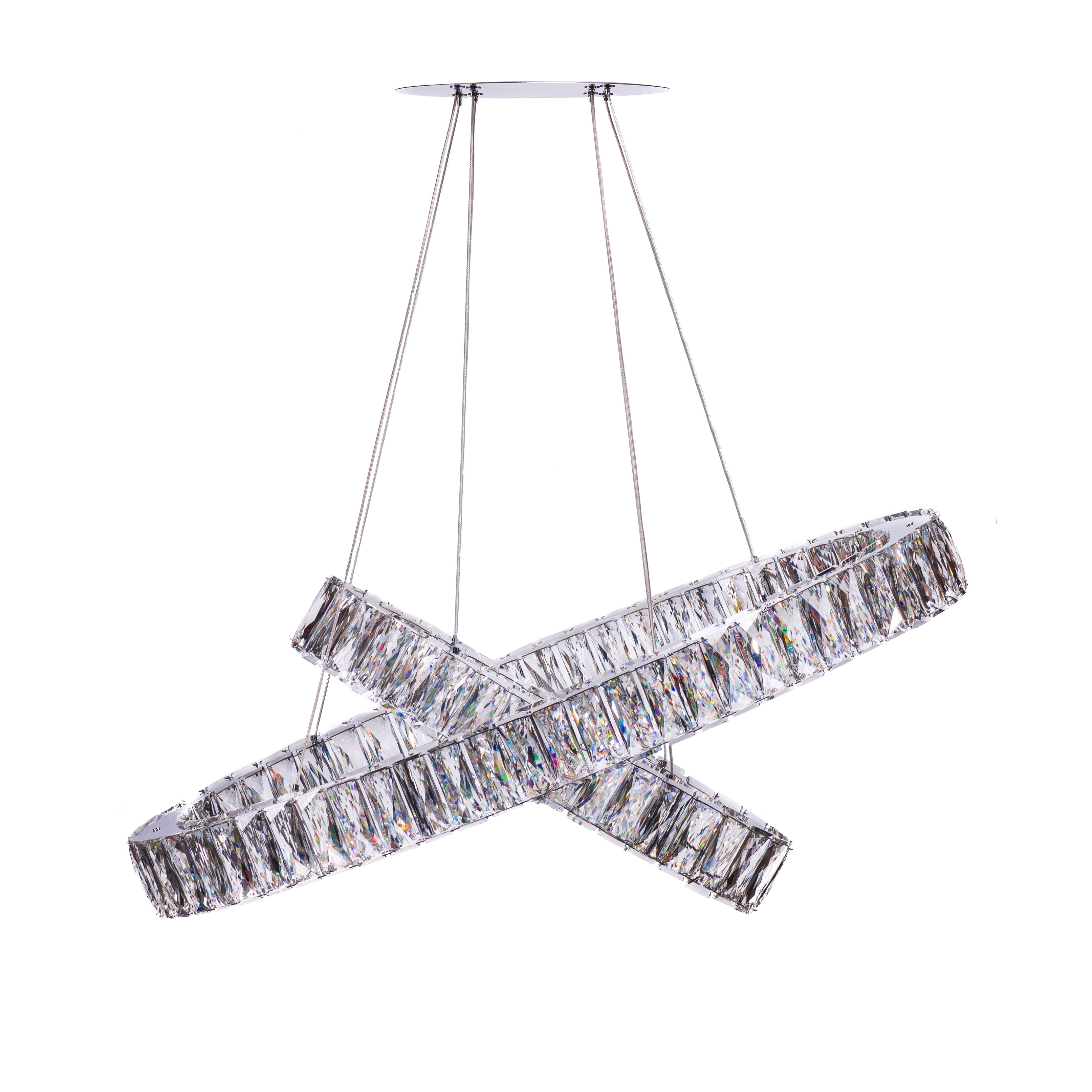 Crystal Elegance Modern LED Chandelier with Integrated Lighting-image