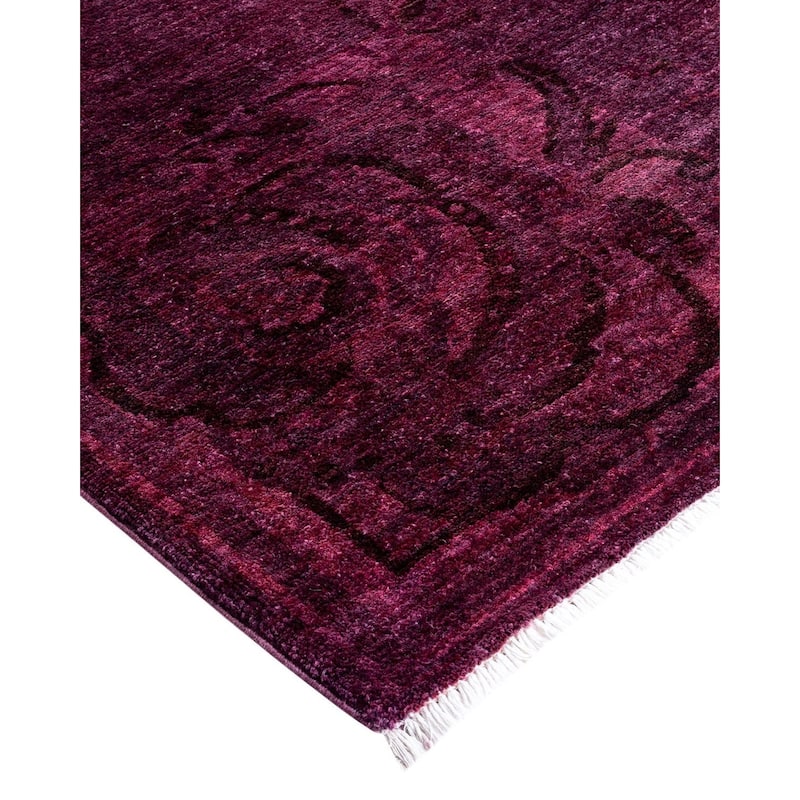 Contemporary Overdyed Wool Hand Knotted Area Rug - 8' 1" x 10' 3"
