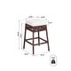 preview thumbnail 20 of 18, Bali Bohemian Woven Rattan Backless Bar Stool with Square Foam Cushion and Footrest for Kitchen Island or Home Bar